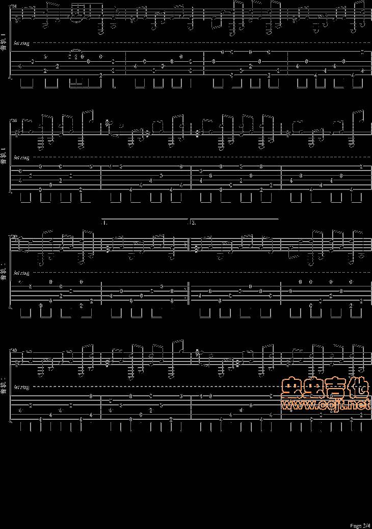 流行の云吉他谱