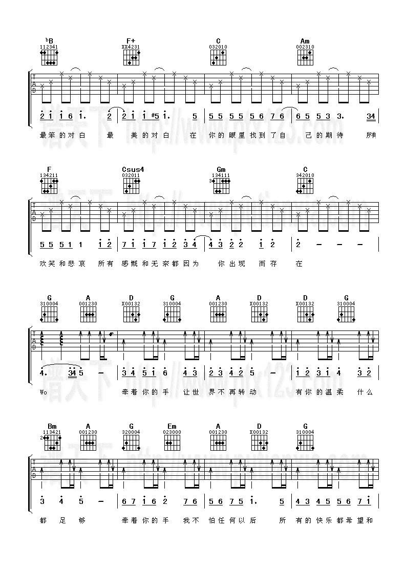 幸福的理由吉他谱