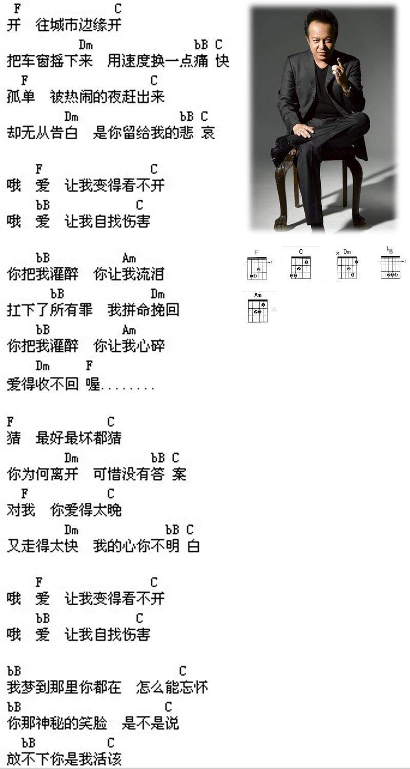 你把我灌醉吉他谱 