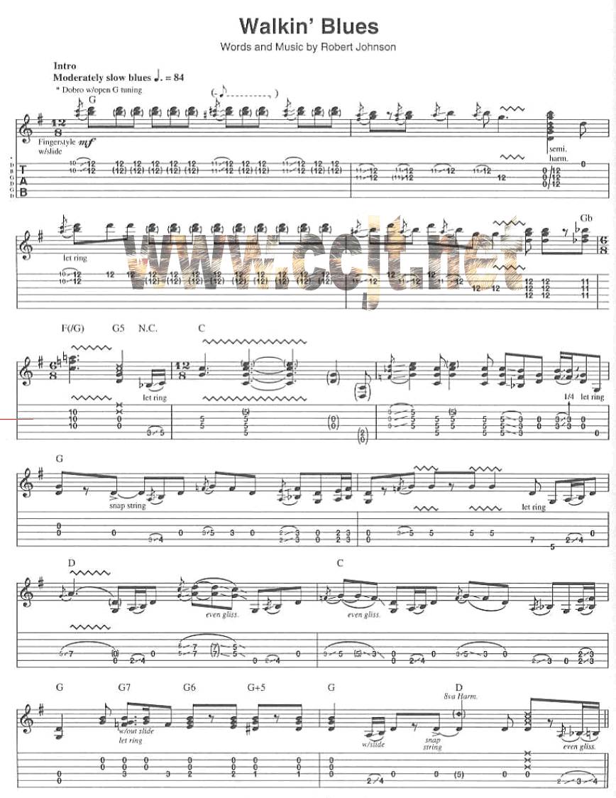Walkin Blues吉他谱