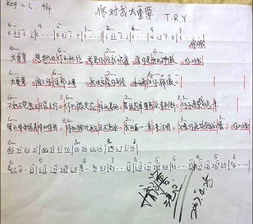 你对我太重要吉他谱 