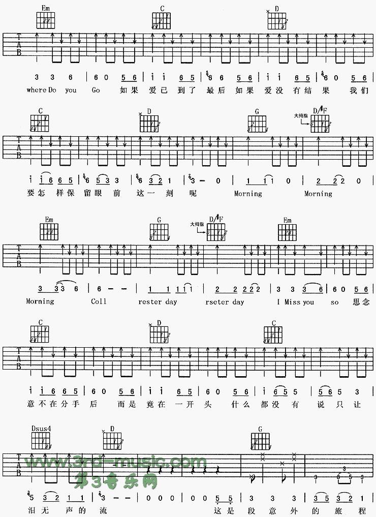 Morning Call吉他谱 