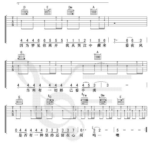 一生有你123吉他谱 