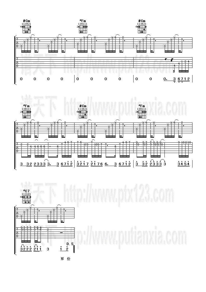 依然在一起吉他谱 