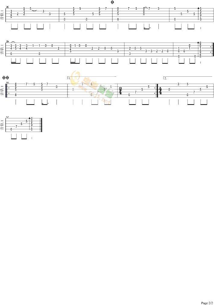 蝶恋（卢家宏版）吉他谱 