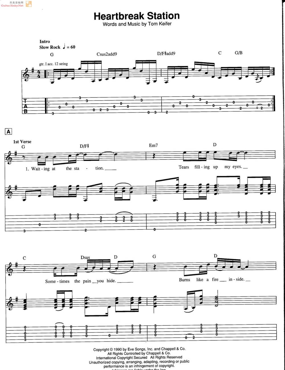 HeartbreakStation吉他谱 