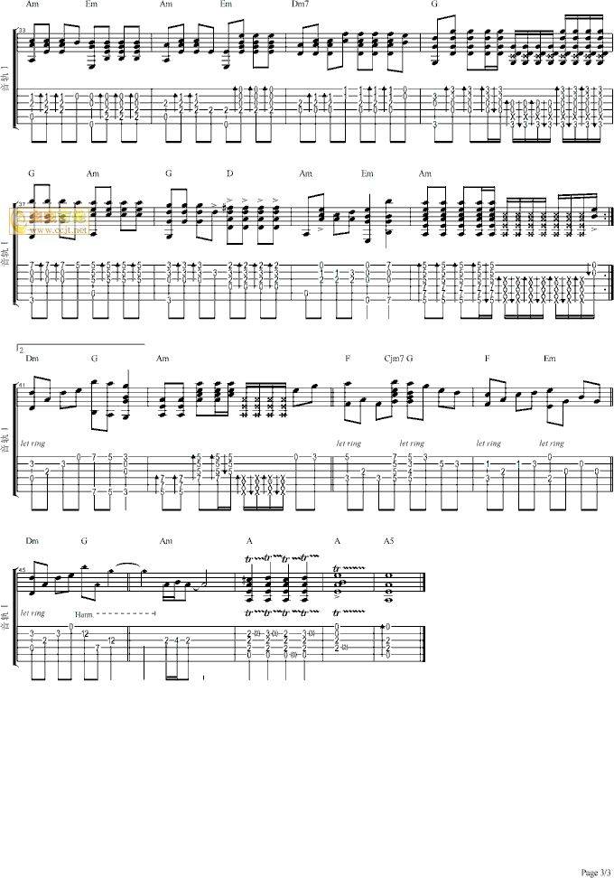 我的中国心- 阿涛指弹吉他谱 