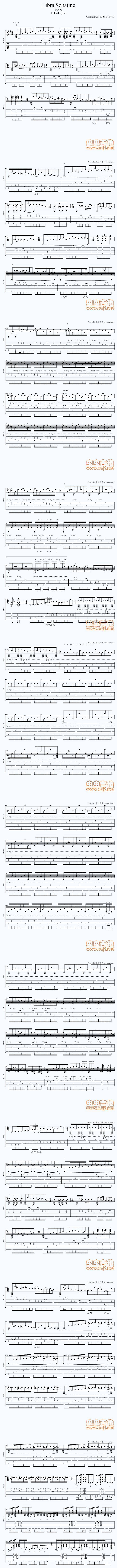 天枰座小奏鸣曲吉他谱 