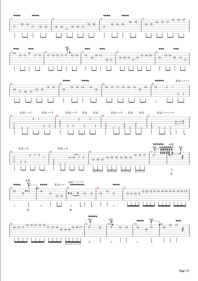 卡农摇滚版 Jerryc吉他谱 