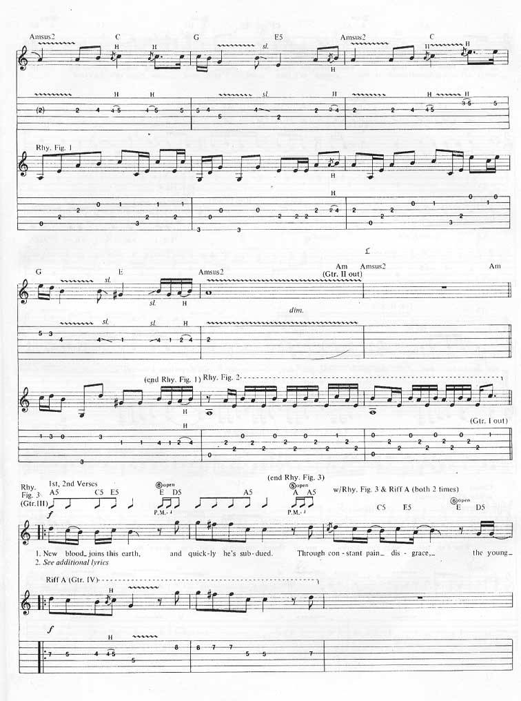 THE UNFORGIVEN吉他谱