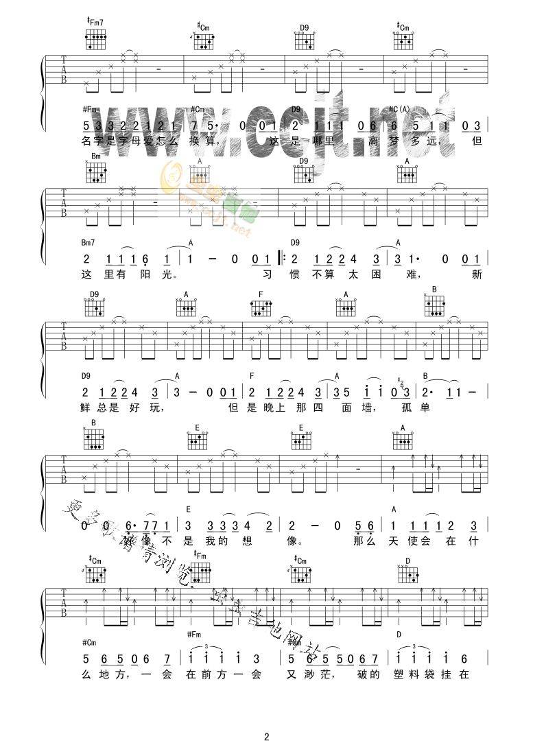 天使之城吉他谱