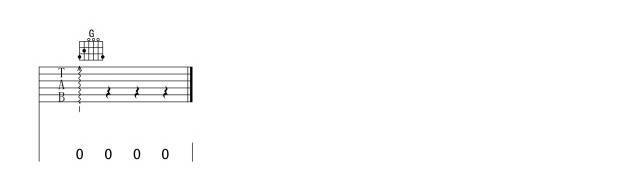 盲目自信吉他谱_G调版 