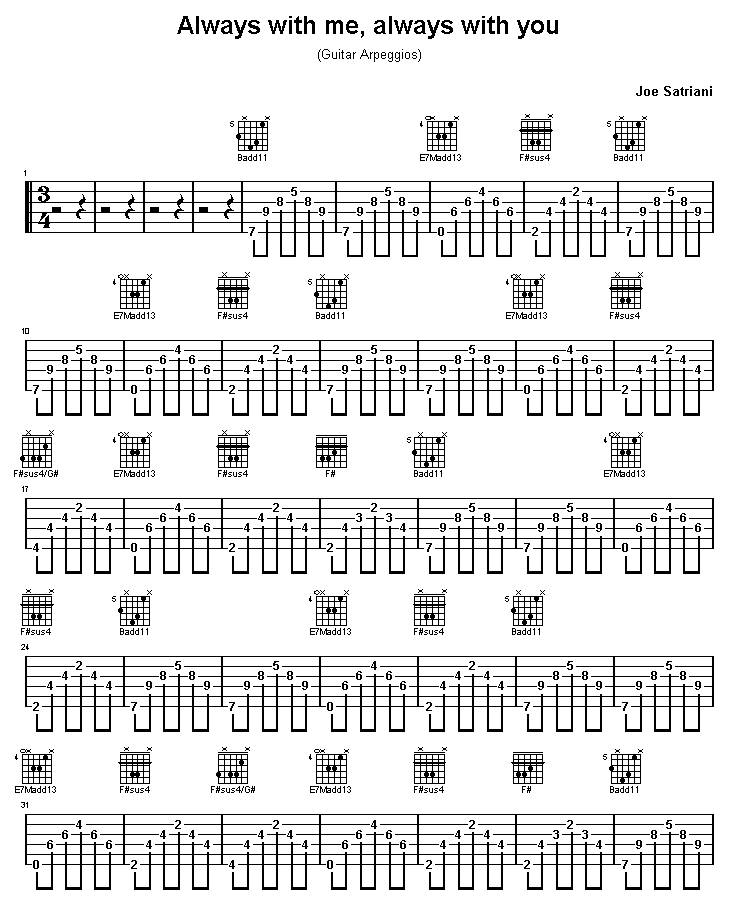 Always With Me, Always With You吉他谱 