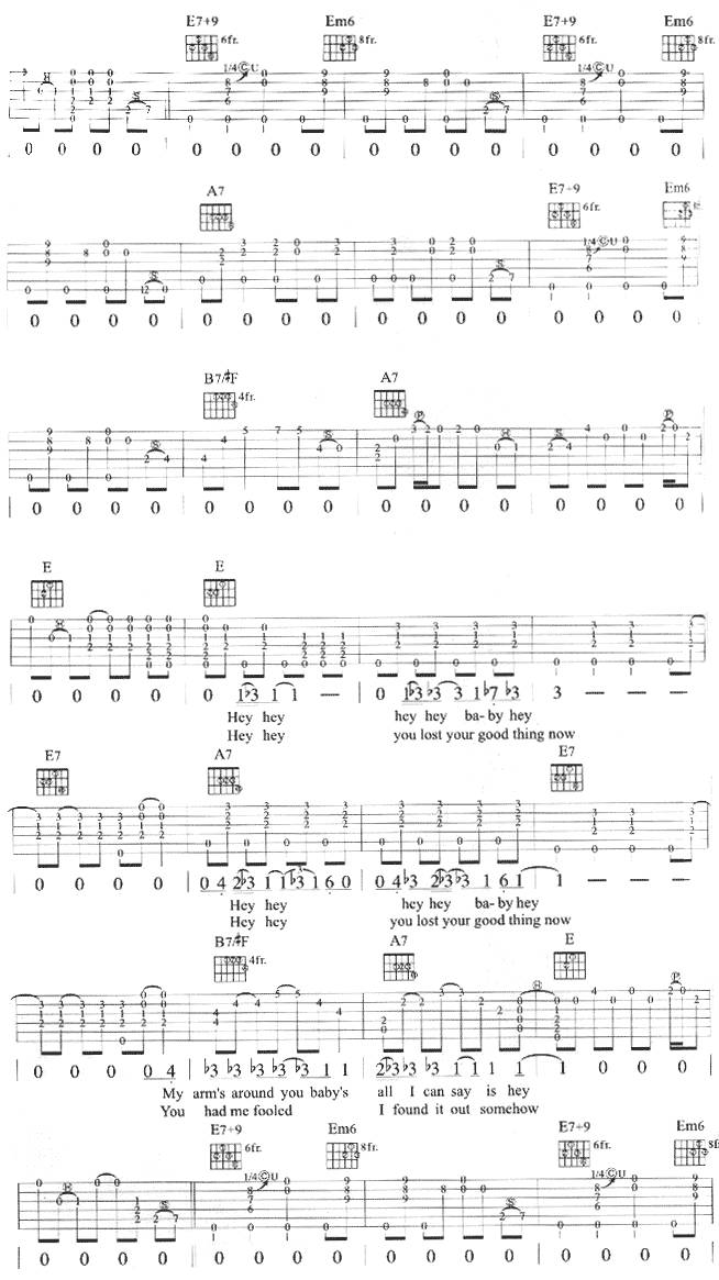hey hey吉他谱 