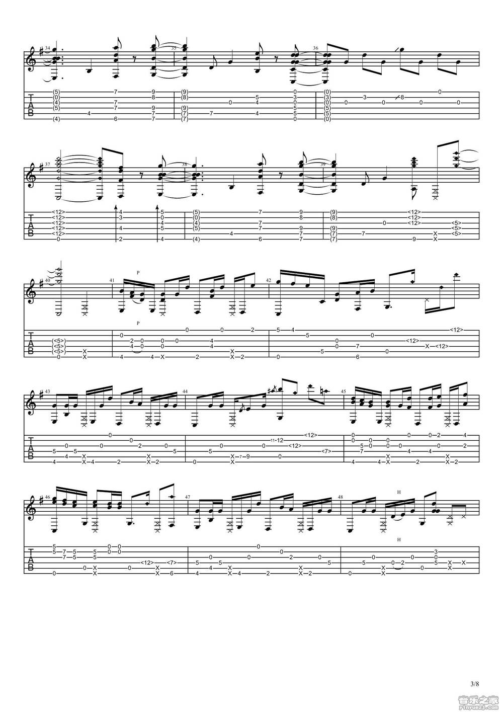 没什么大不了吉他谱_指弹版