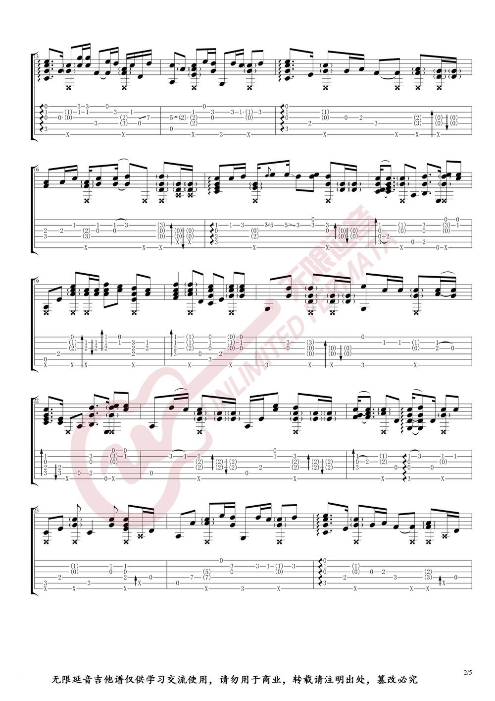 One Call Away吉他谱_指弹版