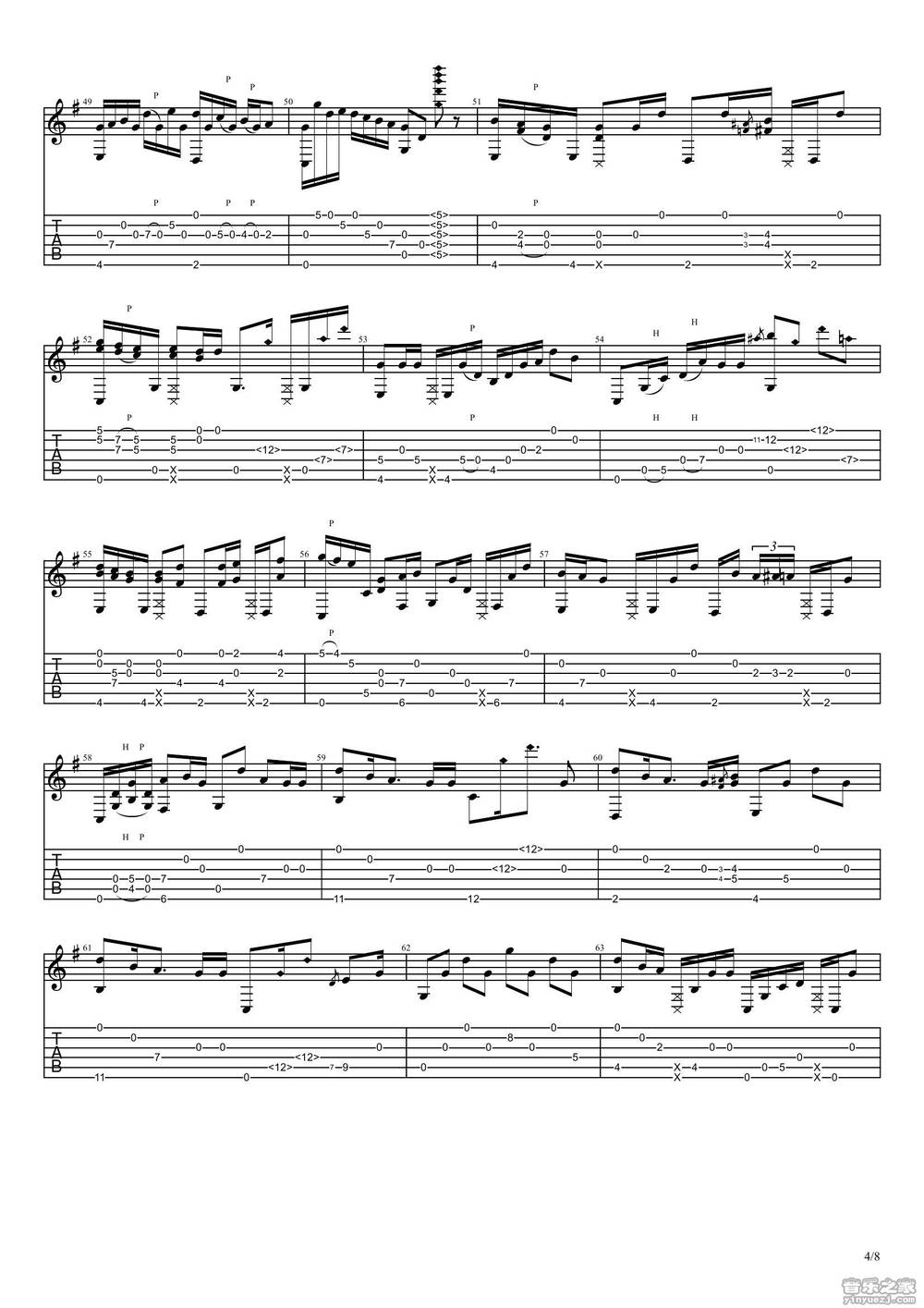 没什么大不了吉他谱_指弹版