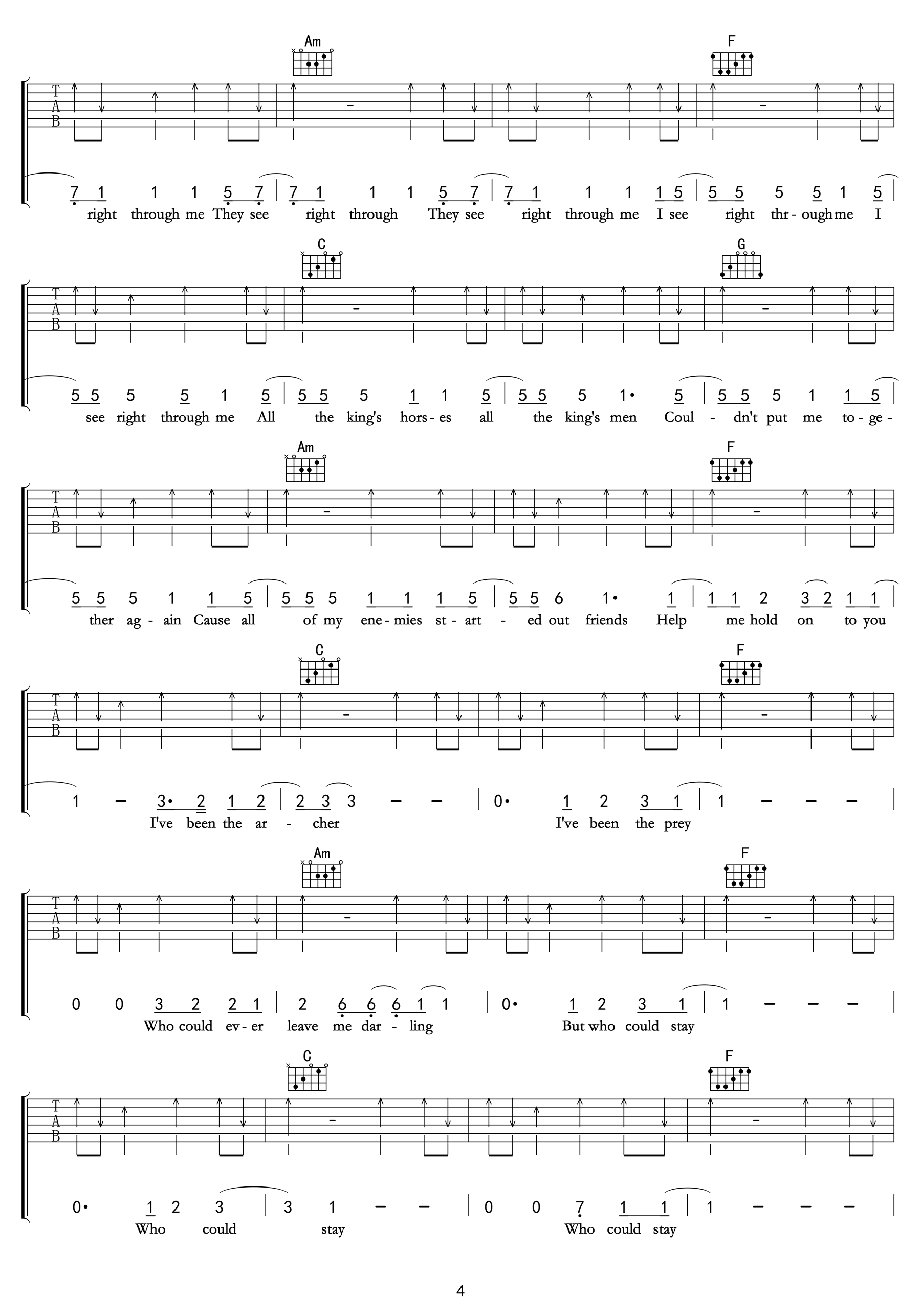 The Archer吉他谱 Taylor Swift-4