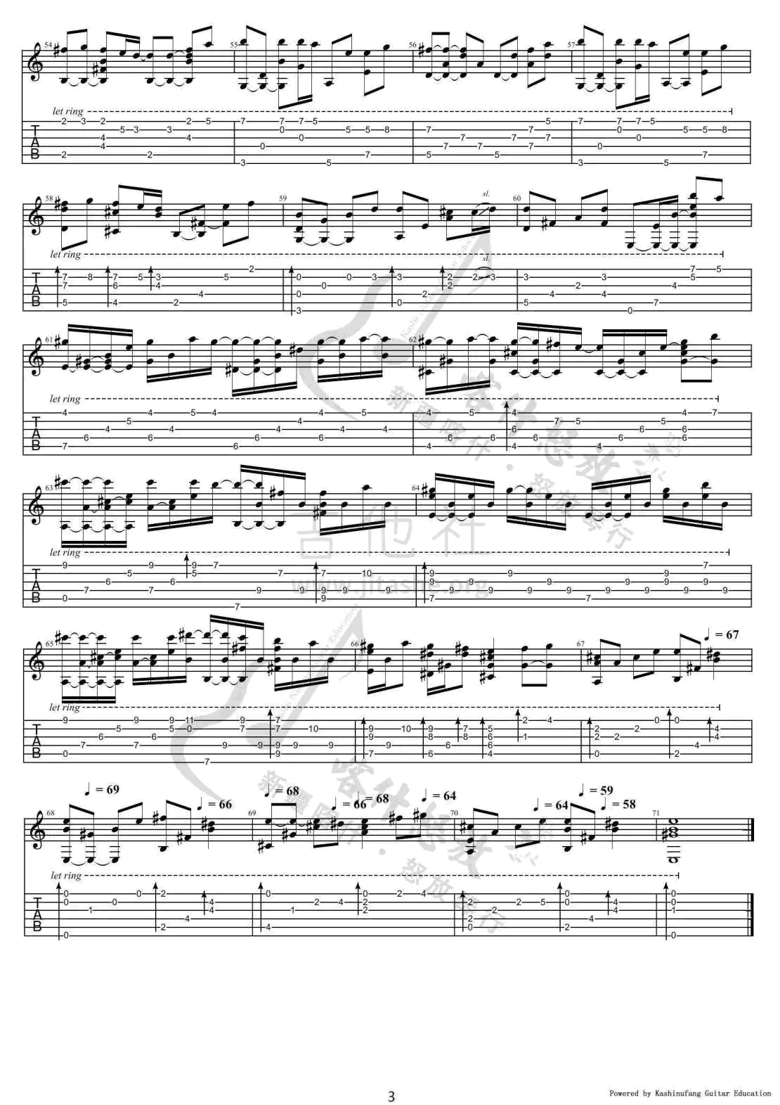 童话指弹吉他谱 光良3