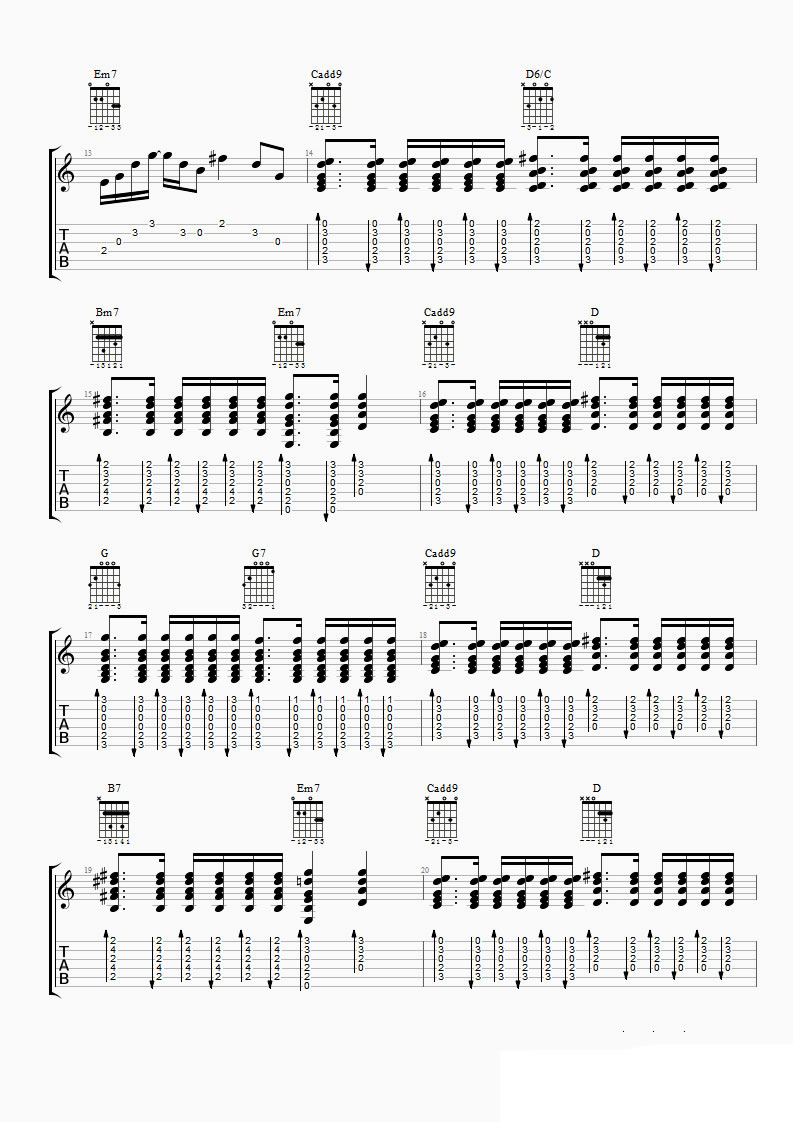 立ち直り中 吉他谱六线谱