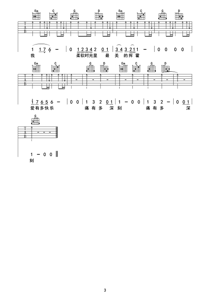 国王与乞丐吉他谱