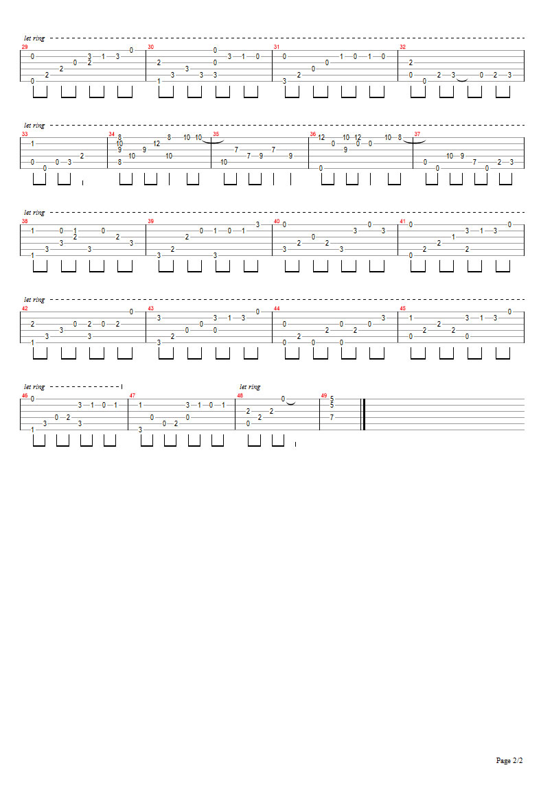 石进《夜的钢琴曲四》吉他谱